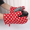 1 Pair Non-slip Kitchen Microwave Gloves Cotton Lining Heat Insulated Gloves Baking Mitts  Home
