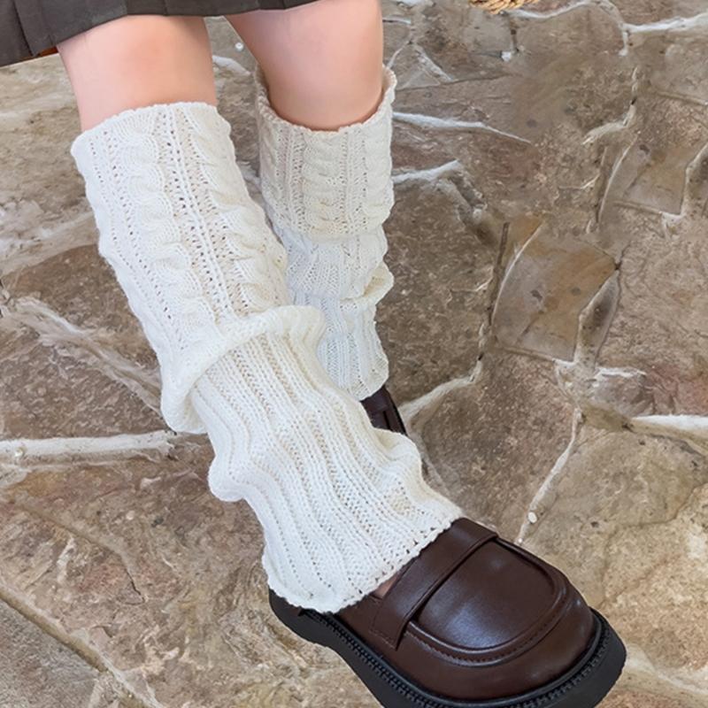 Fashion Knit Leg Warmers for Little Girls Knee High Socks for Dress Toddler Winter Slouchy Socks Thicken Warm Leggings