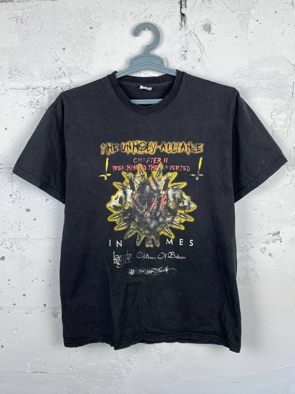 VINTAGE 2006 SLAYER THE UNHOLY ALLIANCE Distressed T Shirt Unisex T-Shirt S