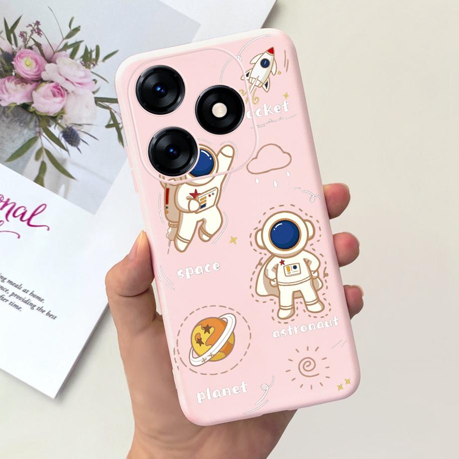 For Tecno Spark 10C KI5k KI5m Case Tecno Spark 10 Pro Spark10 Back Cover Shockproof Liquid Silicone Coque Astronaut Dinosaur