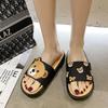 Fashion House Slippers Platform Women Luxury Shoes Slides Pantofle Designer Flat Summer Soft 2025 Flat Shoes Female Slippers Soft Slides