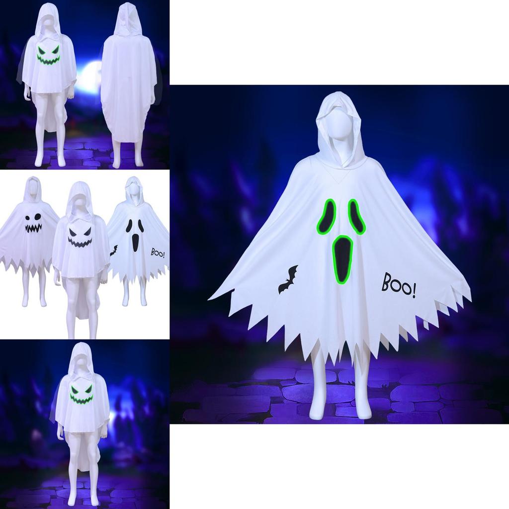 Halloween Childrens Ghost Cloak With Noctilucent For Cosplay And Party Events