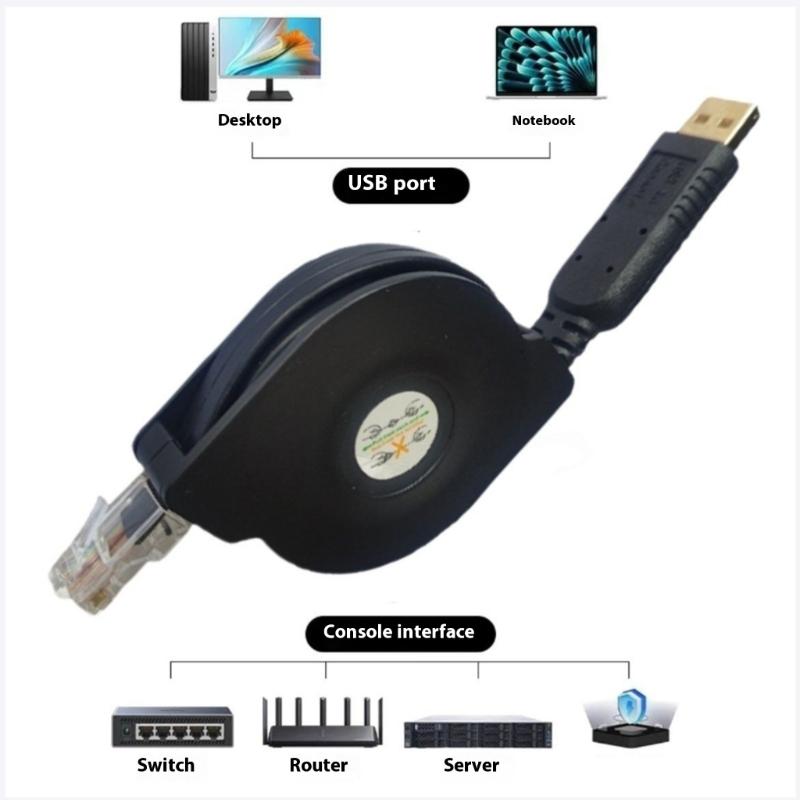 USB To RJ45 Serial Adapter Cable 8P8C Converter For Server Router Flexible Switching Configuration Direct Connection