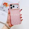 Pink Bow for Apple 15 Colored Silver iPhone14Pro Creative 11promax Matte 16 Protective Cover 17