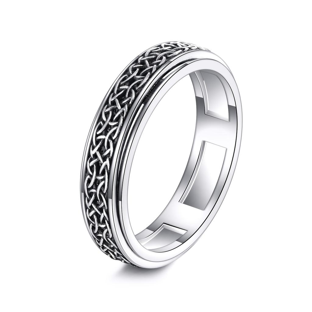 Celtic Ring for Men and Women, Silver Celtic Vintage Rotating Ring, Viking Thumb Ring, Jewelry Ring