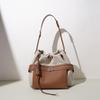 New Cotton-linen Pleated Simple Shoulder Bag, High-end Commuter Underarm Bag, Large-capacity Tote Crossbody Bag