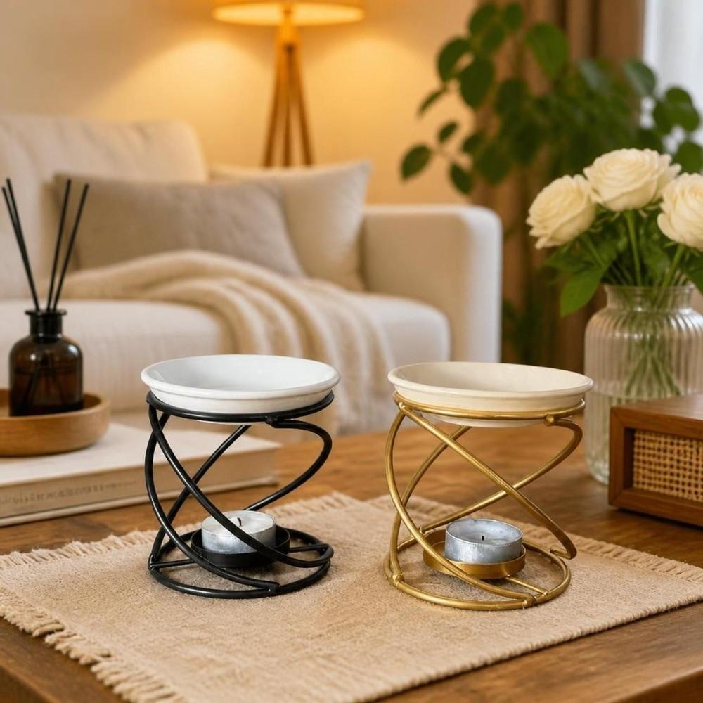 Minimalist Essential Oil Burner Modern Incense Burner Tea Light Wax Melt Burner  SPA