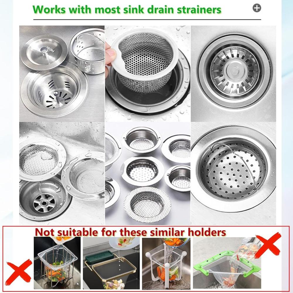 200 Sink Strainer Mesh Bags for Sink Drain Strainer,Anti-Clogging Disposable Drain Dovers Net Filter Sink Trash Catcher Bags