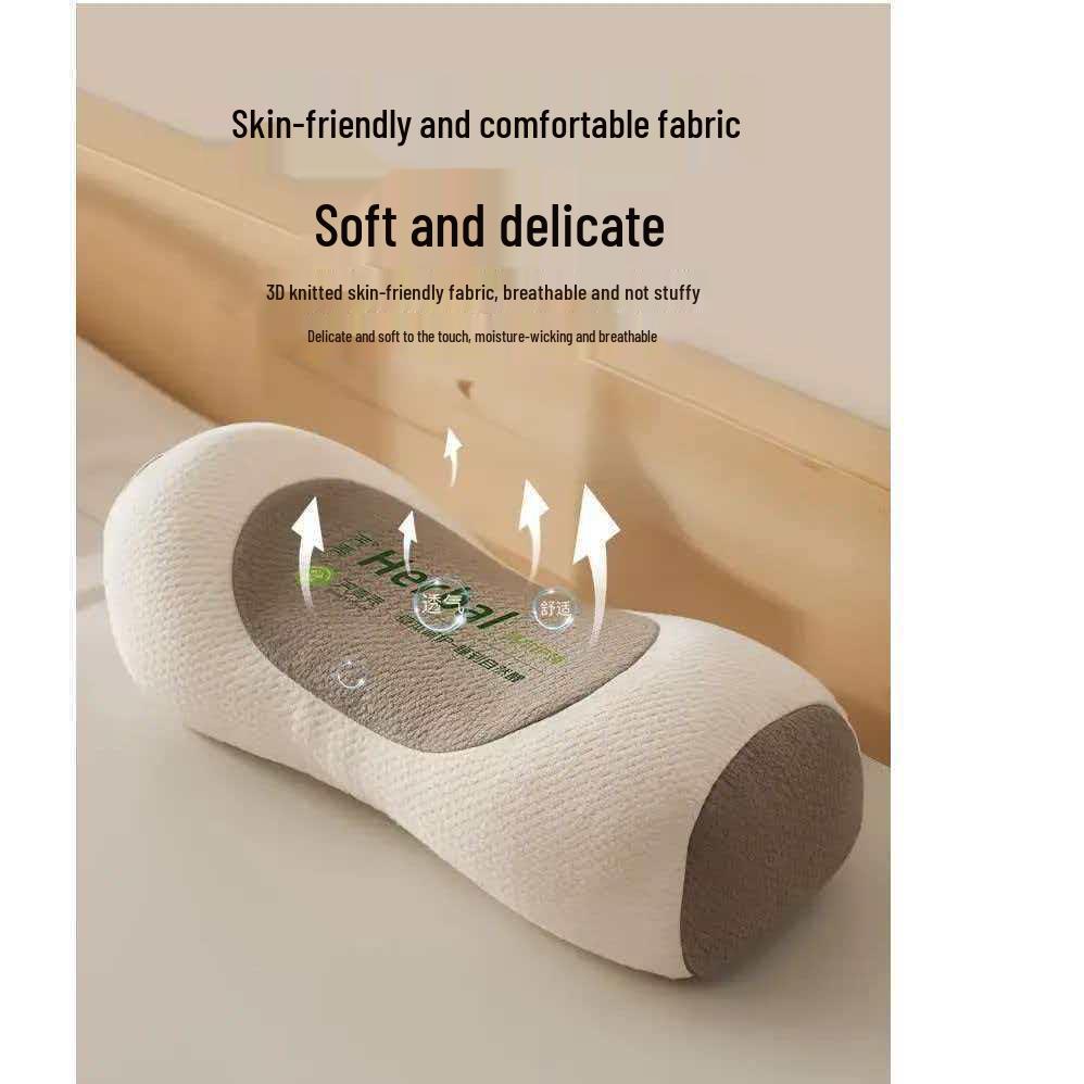 Cylindrical Buckwheat Pillow for Neck and Cervical Support – Sleep Aid for Adults, Spine Stretching, and Lumbar Support
