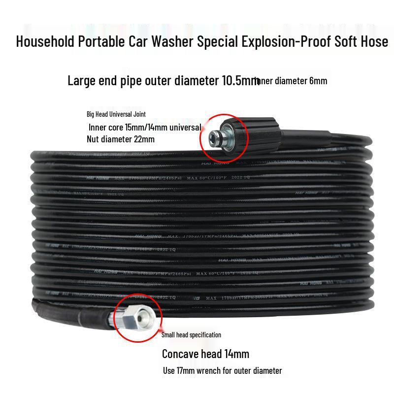 High-Pressure Explosion-Proof Car Washer Hose and Water Gun Accessory