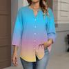 Women's Fashion Casual Gradient Print Top