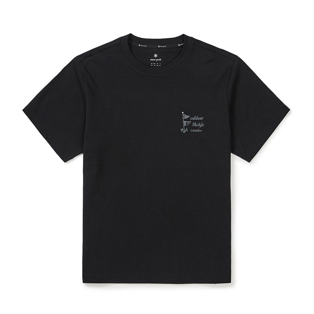 SNOWPEAK Cotton Picnic Short-Sleeve T-shirt Dark Charcoal (S25MUFTS60)
