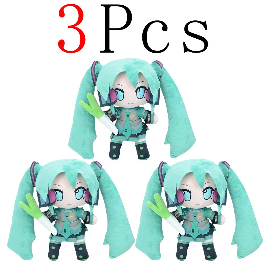 Cartoon 20cm Hatsune Miku Plush Doll Toy Anime sakura Miku snow Miku Character KawaiiSitting posture Fufu Kids Christmas Gift
