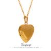 Yhpup Heart Stainless Steel Pendant Drop Necklace Waterproof Friend Photo Picture Frame Locket Charm Necklace Jewelry Gift