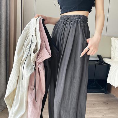 Pantalon large en lin confortable pour femme, choix parfait pour l'été
