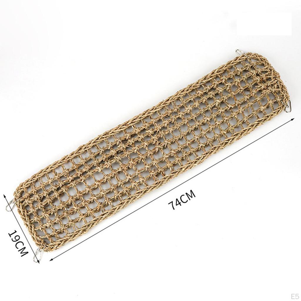 Bird Activity Center with Climbing Rope Ladder And Seagrass Mat for Macaws