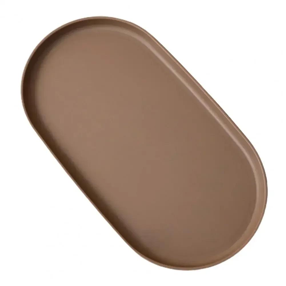 Dessert Tray Fruit Plate Oval Stackable Food Serving Tray Free Bone Dish Snack Plate Reusable Smooth Edge Food Plate for Kitchen