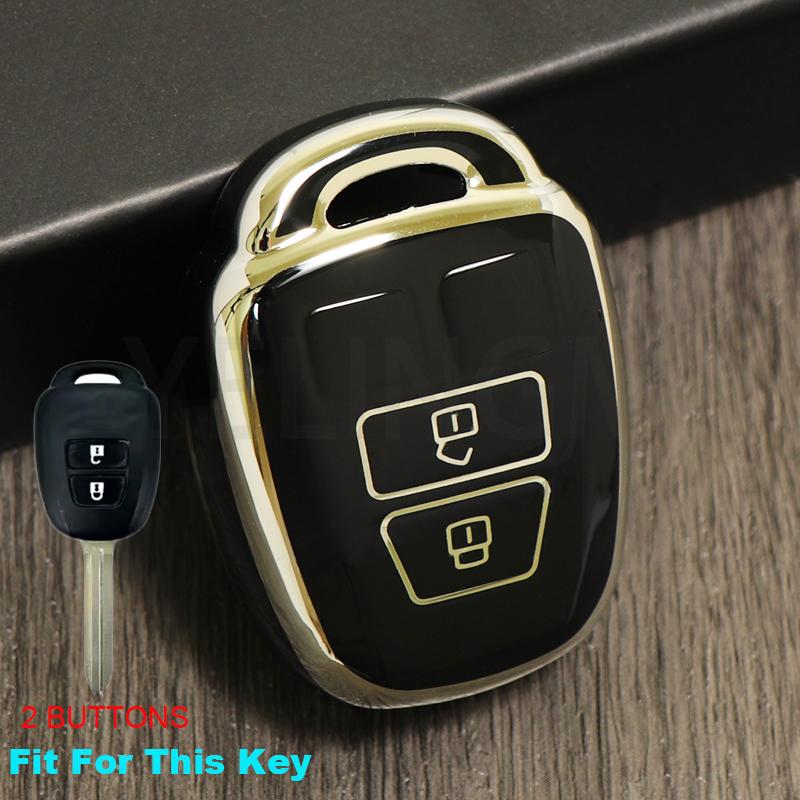 TPU 2/3/4 ButtonsCar Key Cover Case For Toyota Camry Prius Corolla RAV4 Sienna 2014 2015 Shell Fob Protected Holder Accessories