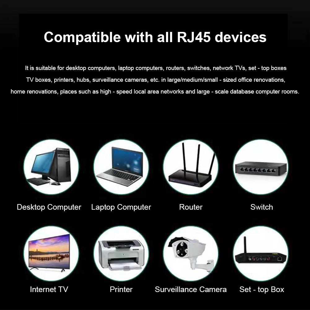 Cat6 Outdoor Ethernet Cable Heavy Duty Double Jackets Internet Cord 394 Inch RJ45 Patch Cable for Computer Router Modem