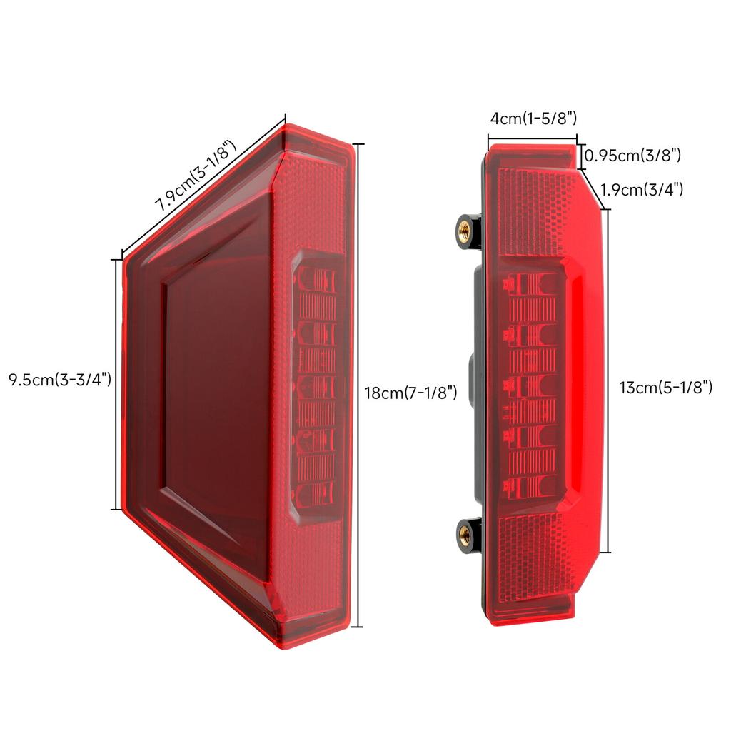 UTV Tail Light Assembly Red LED Taillight Rear Brake Stop Light Running Light For Polaris Ranger 570 XP900 XP1000 2013-2020