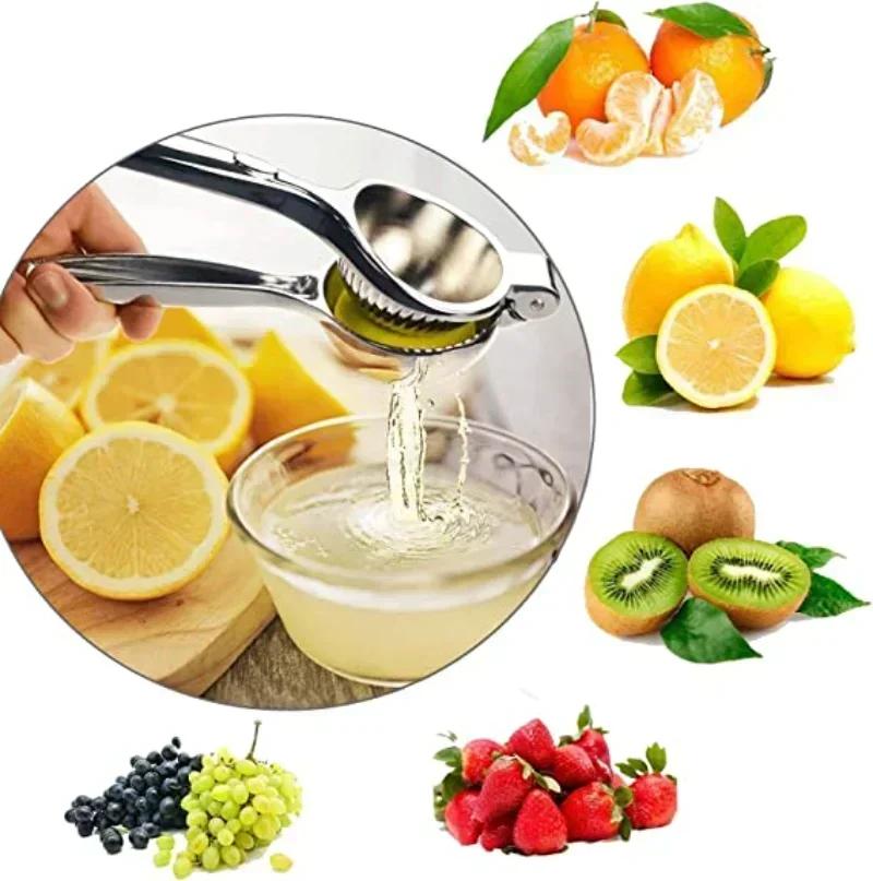 Stainless Steel Manual Juicer Multi Functional Portable Fruit Press Squeezer Orange Juicer Handheld Lemon Clip Fresh Juice Maker