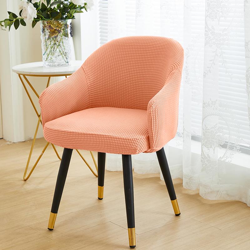2PCS Solid Color High Armchair Slipcover Cover Stretch Dining Chair Cover Dustproof Anti-dirt Pets Kids Seat Case for Wedding