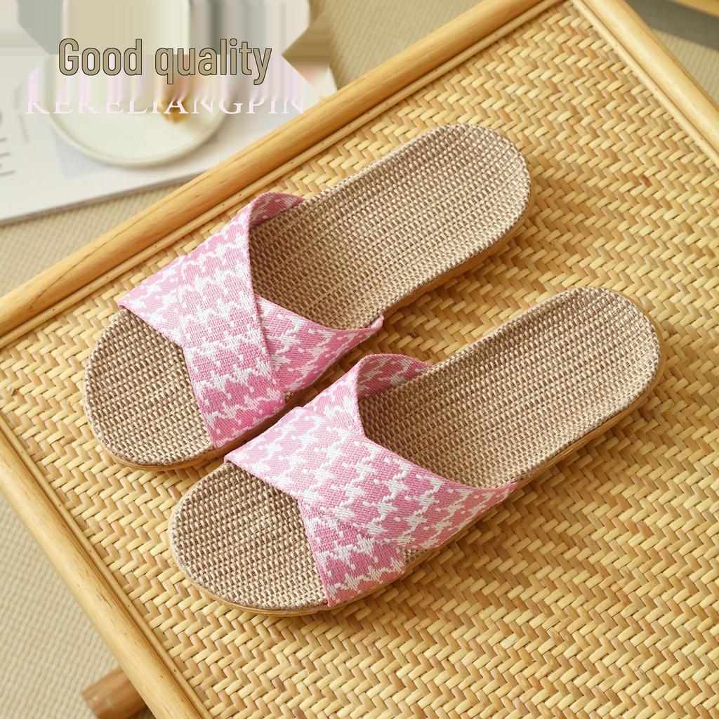 "Women's Non-Slip Silent Indoor Cotton & Linen Slippers"