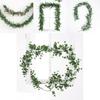 Indoor Green Wall Decor With Faux Plant Money Leaf Vines For Home And Photography