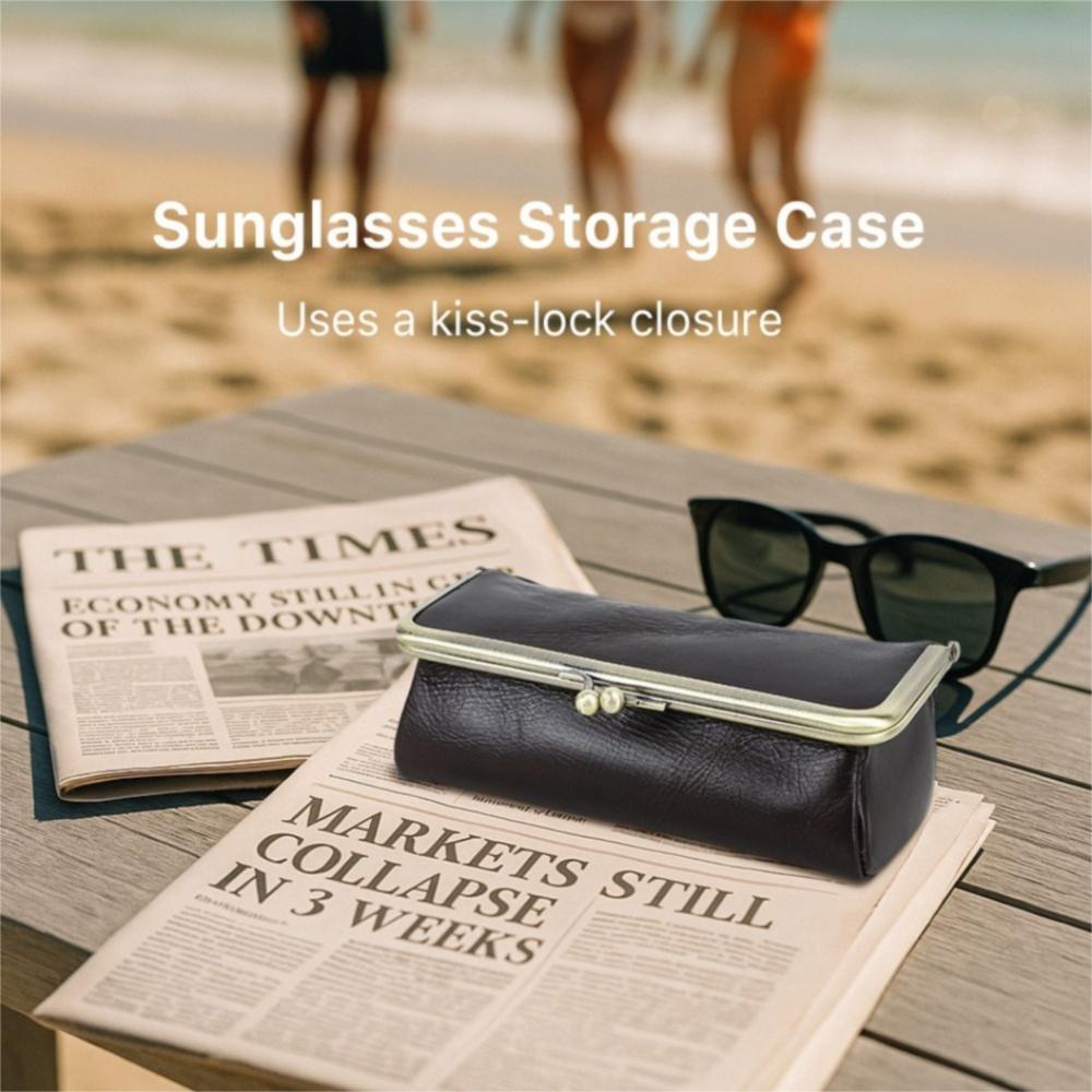 Genuine Leather Eyeglass Bag Durable Glasses Protector Fashion Glasses Case for Sunglasses