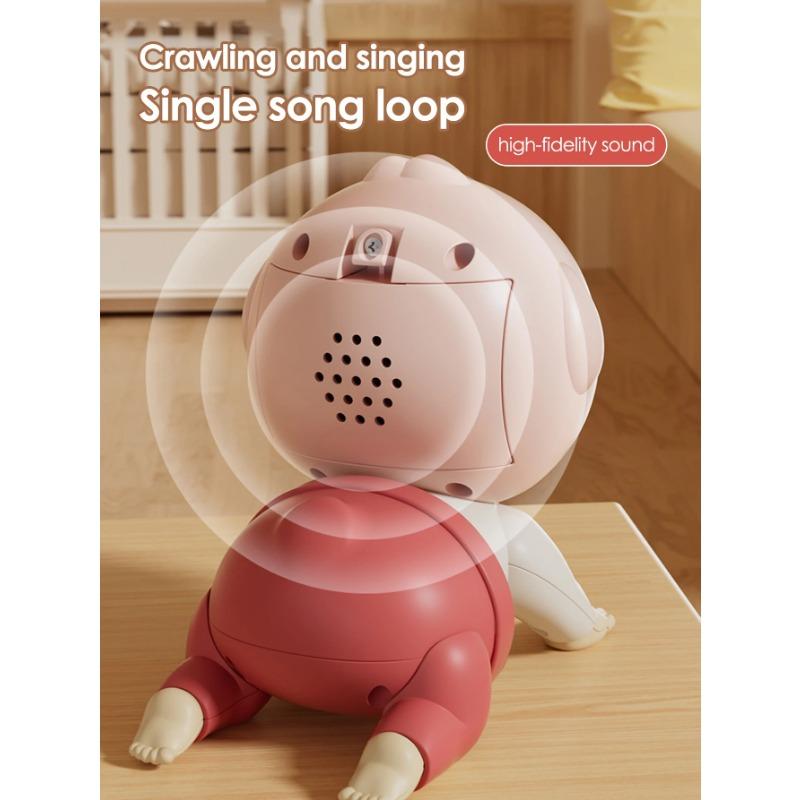 1 Crawling Doll Baby Toy with Music, Aged 0-1, Learning Crawling Guidance and Head Up Training