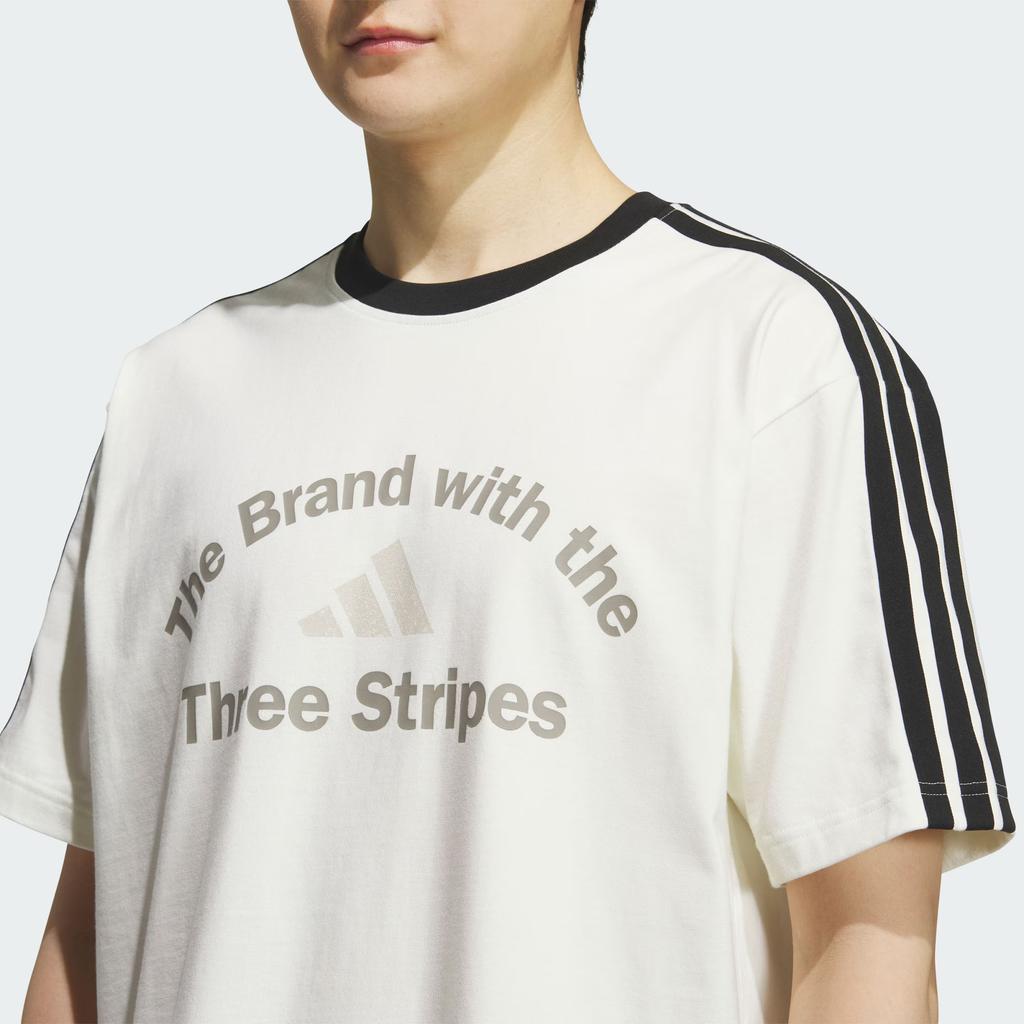 adidas SS25 Loose Fit T-Shirt Round Neck Comfortable Sports Loose Short Sleeve Men Tops KF2478