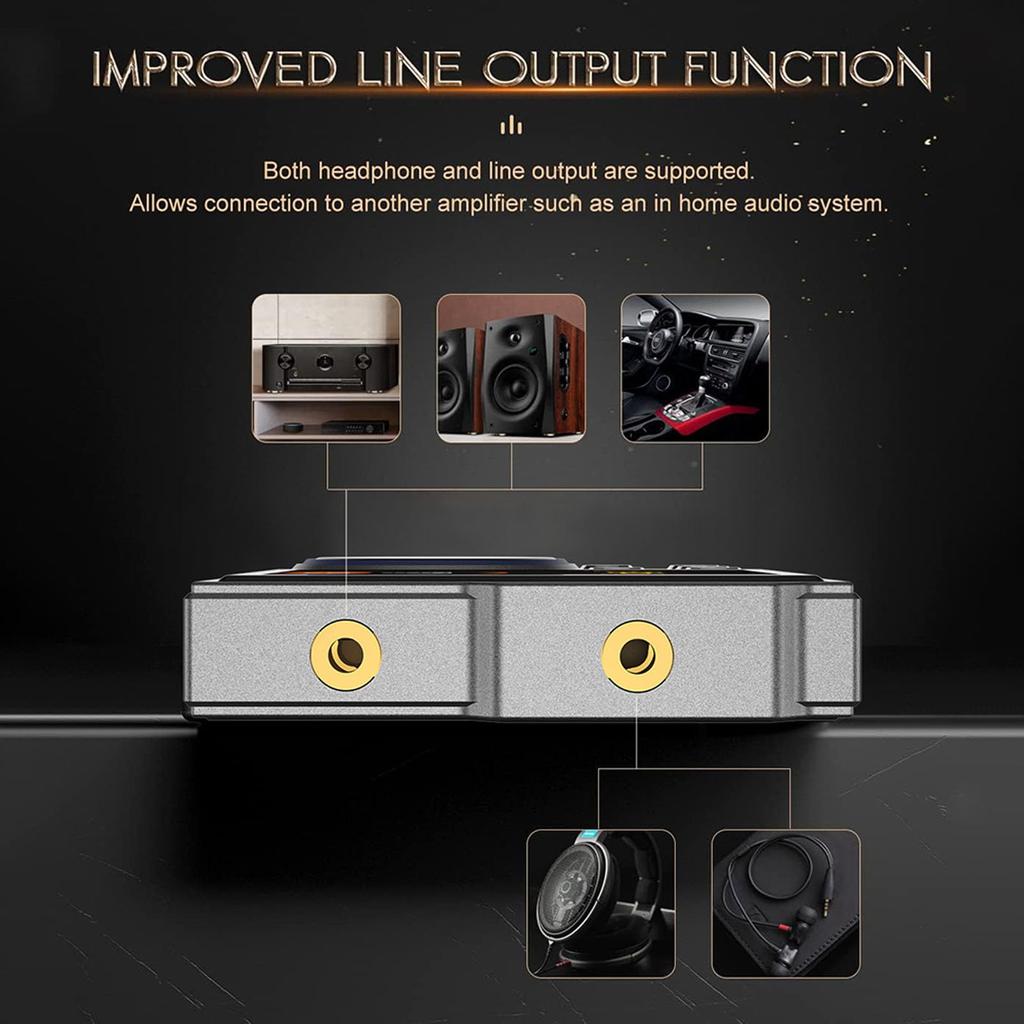 HiFi MP3 Player, Lossless DSD FLAC HD Music Player, with Bluetooth 5.3, 2.4-inch Screen Portable Digital Audio Player, 16GB Memory, Long Battery Life,