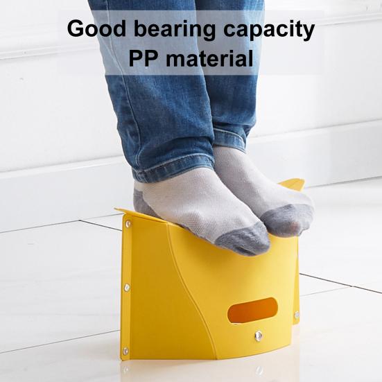 Portable Folding Stool Ultra-Thin Outdoor Plastic Camping Chair Multi-functional Shopping Handbag for Hiking