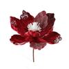 Lifelike Artificial Poinsettia Picks Sequin Fake Christmas Flowers  New Year Decor