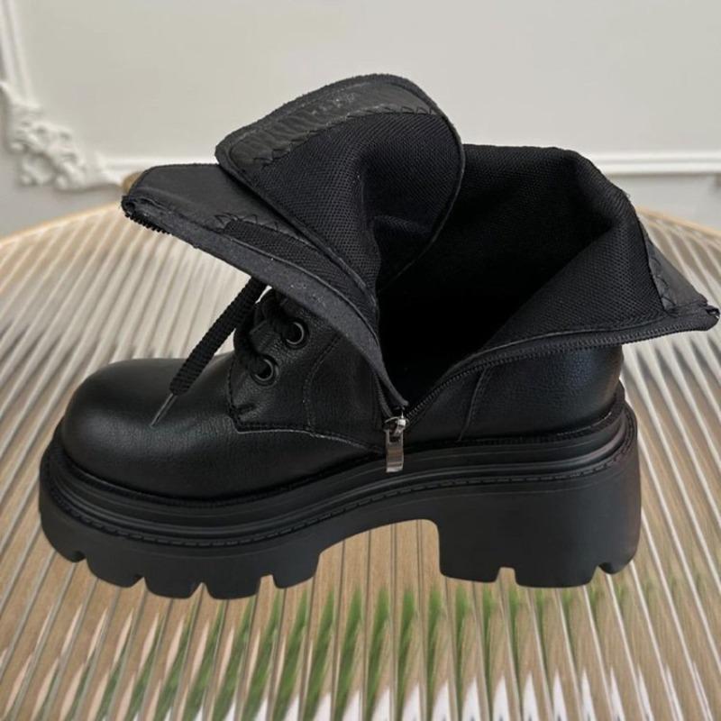 Autumn and Winter Boots, Thick-soled Boots, New Women's Single Boots, Height-increasing Shoes, Short Boots