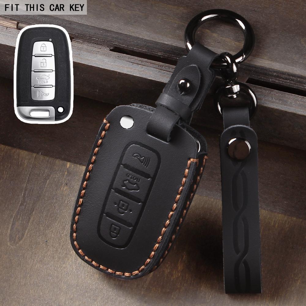 Leather Keychain Car Key Case Cover for Kia Carnival K3 K5 Forte Sportage R D5 KX5 KX3