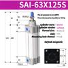Air Cylinder SAI50 SAI63 Standard Double Acting Pneumatic Cylinder SAI50X100S SAI63X200S SAI50X150S SAI63X300S SAI50X75S 400 500
