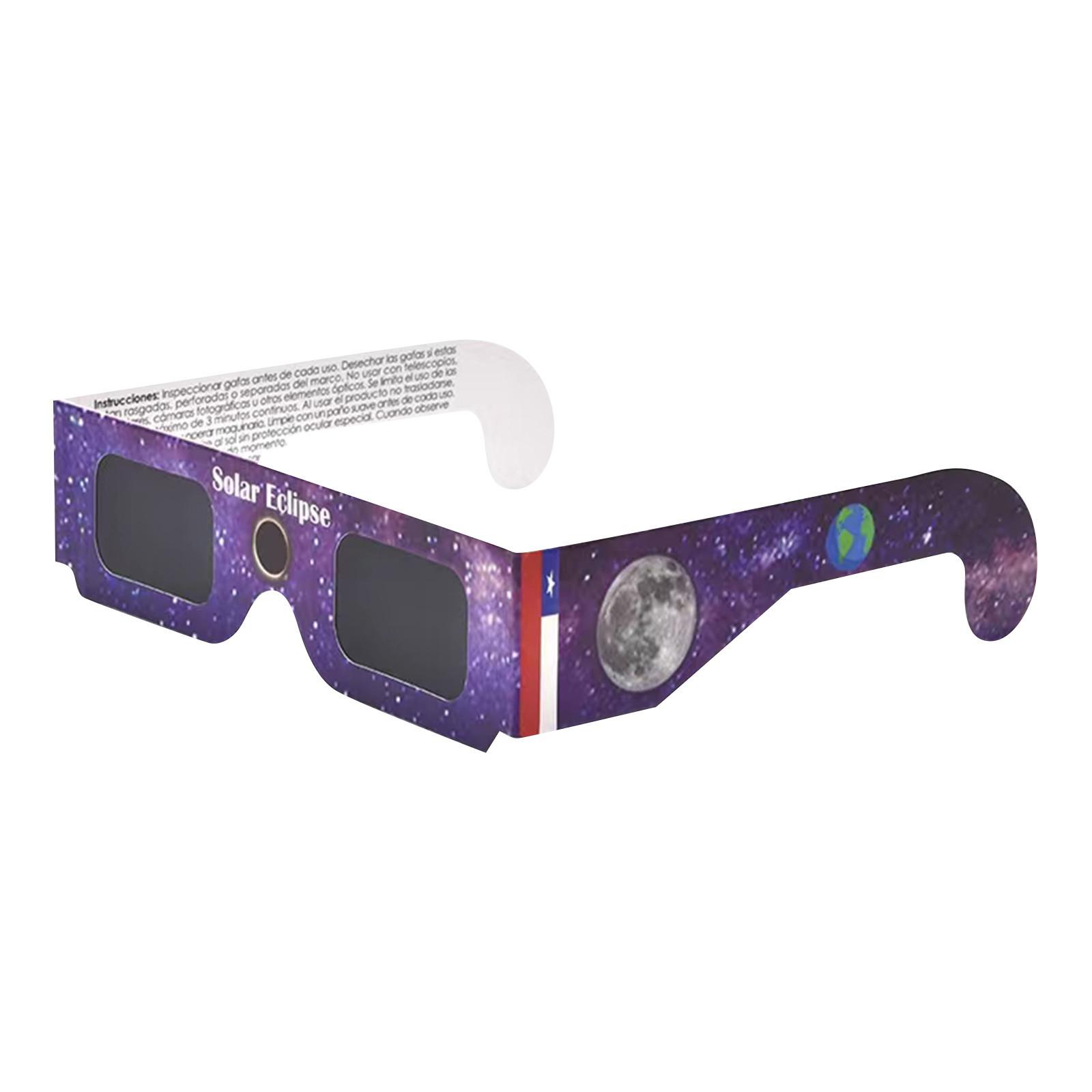 

1pcs Paper Solar Glasses Random Color Total Observation Solar Glasses 3D Outdoor -uv Viewing Glasses