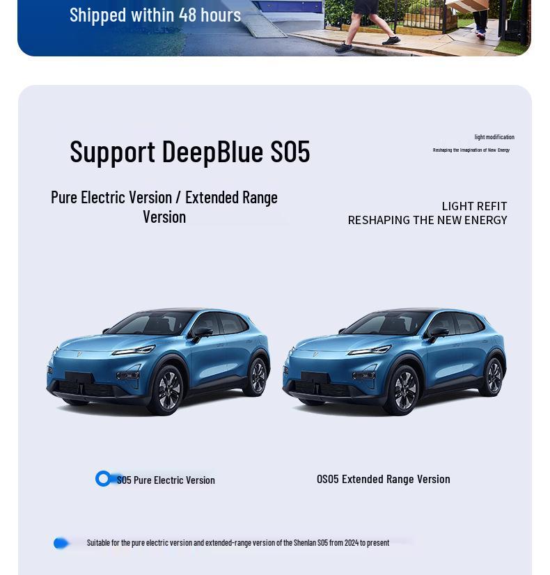 Deep Blue S05 Electric Tailgate Trunk Reminder Sticker - Car Accessories