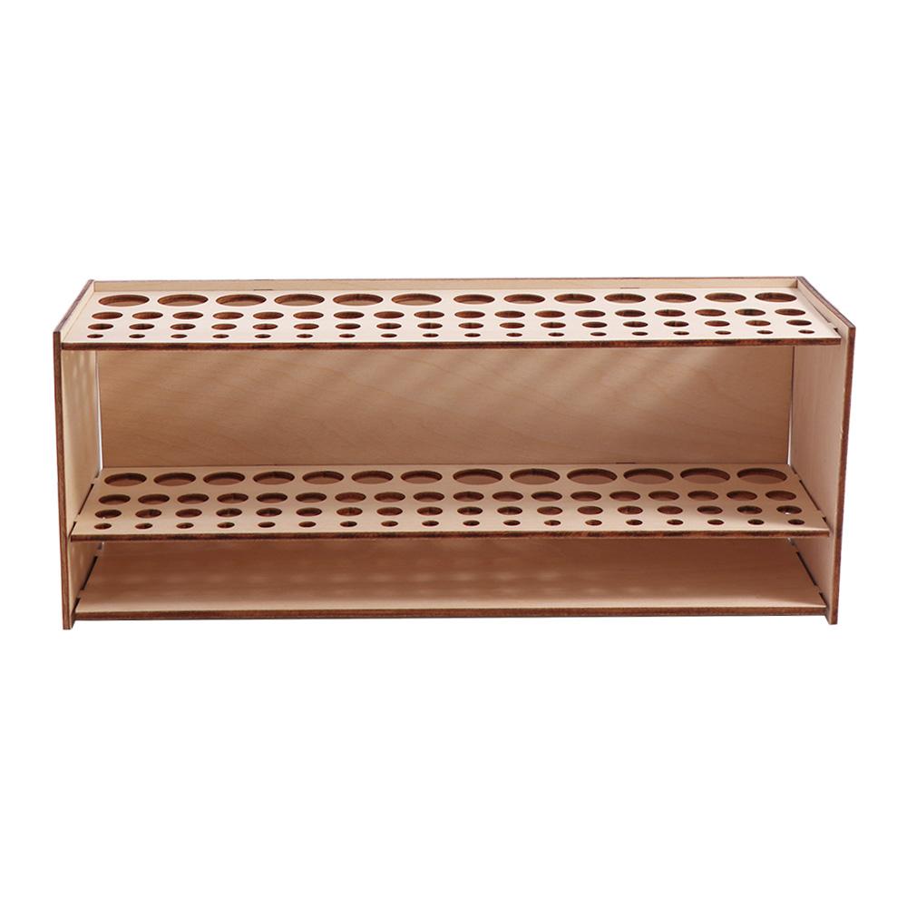 Wooden Frame Paint Brush Holder 67 Holes Cosmetic Brushes Shelf Paint Brushes