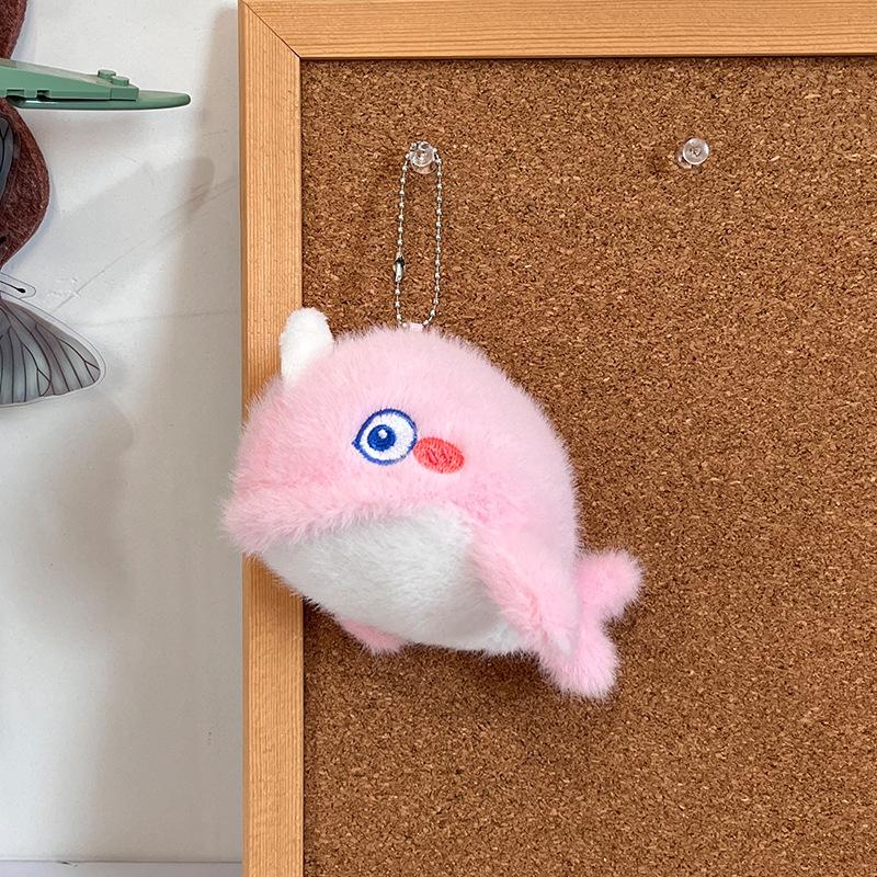 1Pcs Soft Simulation Animal Whale Small Pendant Turtle Ocean Animal Plush Keychain Starfish Pp Cotton Plush Toy Home Decoration