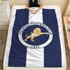 Millwall Printed Flannel Blanket, soft throw for bedroom sofa, washable, Christmas present, great gift.