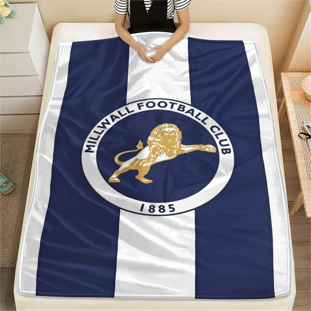 Millwall Printed Flannel Blanket, soft throw for bedroom sofa, washable, Christmas present, great gift.