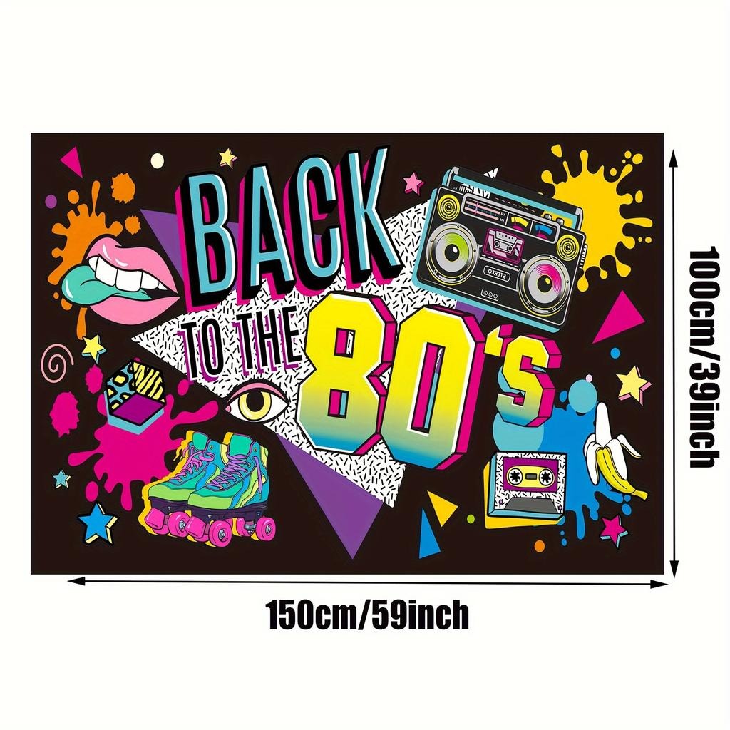 Retro Theme Party 80s Style Photo Decor Background Cloth Living Room Bedroom Background Cloth