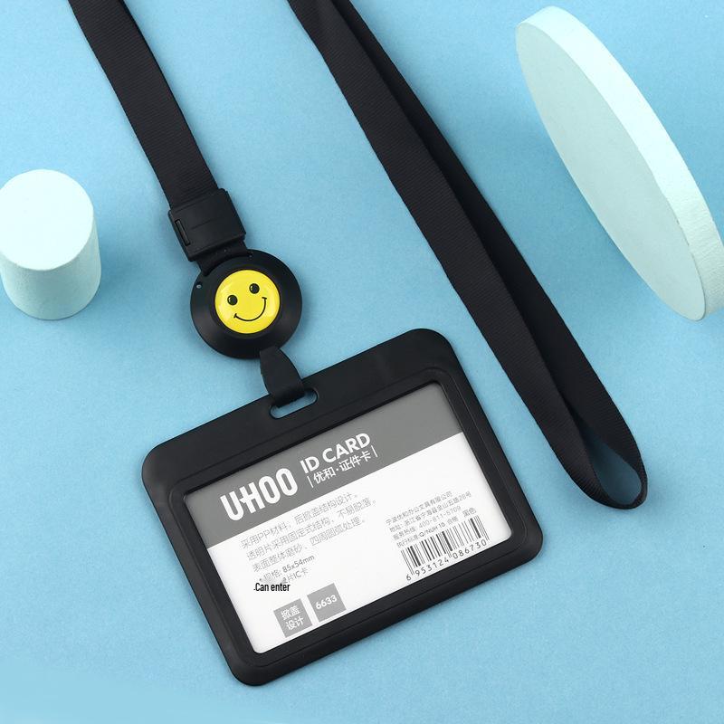 Adjustable ID Badge Lanyard for Employees, Students, Work, and School Cards - Customizable Holder