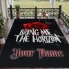Custom Name Bring Me the Horizon Crystal Velvet Floor Rug Personalized Text Soft Carpet Home Decor