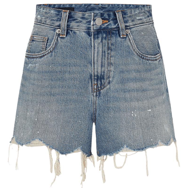 

MO&Co. 2025 Summer Retro Distressed Denim Shorts S
