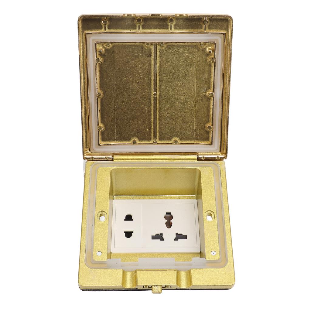 Concealed Floor Socket Brass Space Saving Flame Retardant Heat Resistant Universal Socket 250V