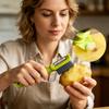 Curățător de legume cu perie Lamă din oțel inoxidabil Curățător de fructe, morcovi, castraveți Mâner ergonomic Gadget de bucătărie pentru îndepărtarea cojii și curățare
