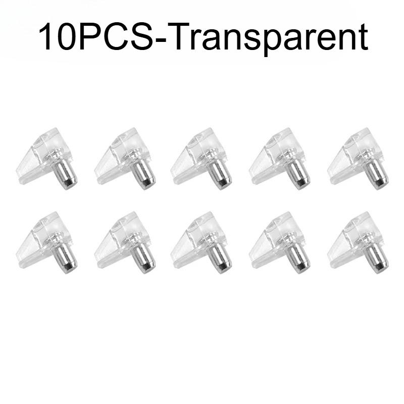 

Transparent Shelf Support Pins Plastic Replacement Support Rods Locking Pegs for Kitchen Furniture Bookcase Cabinet Shelving AS Shown